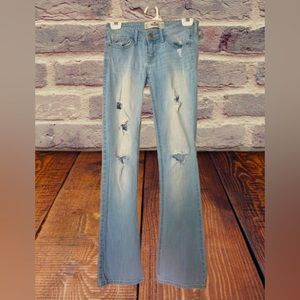 HOLLISTER Ripped Flare Jeans Size 0S
